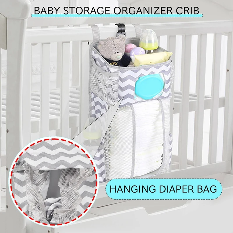 Hängende Windel Caddy Babybett Organisation Baby Windel halter Baby Produkt Veranstalter