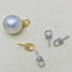925 스털링 실버 펜던트 마운트 베이스 마운팅, 파인딩 부품 피팅 액세서리, 11-12mm 진주 비드용, 로트당 10 개
