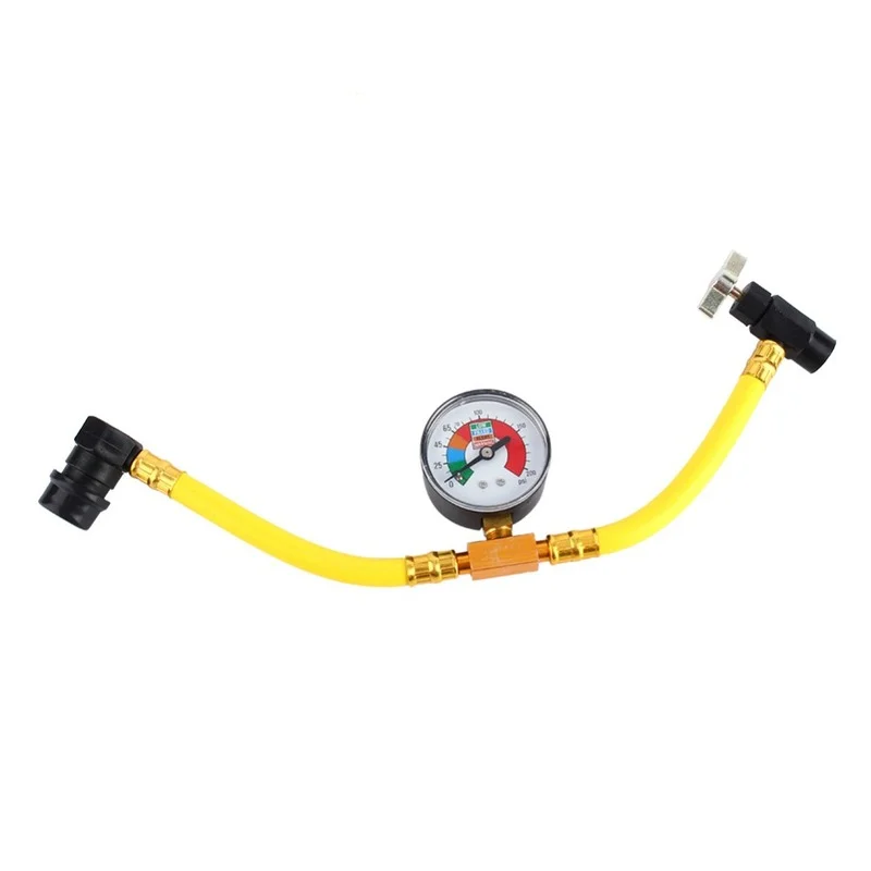 R134A Car Air Conditioning Refrigerant Hose Recharge Measuring Kit Gauge 350mm R-134a Can To R12/R22 Port Car-styling