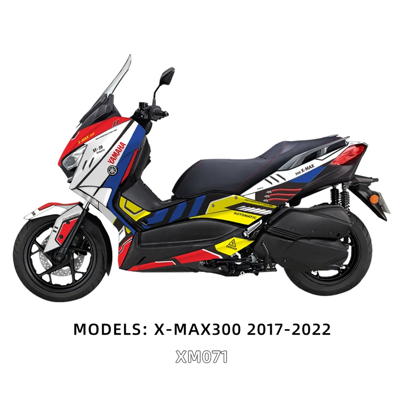 Motorbicikli Alapanyag Burkolat matrica Cégaláirás decals Hátvéd Matrica Ciszterna Kárpitoz decals számára YAMAHA XMAX 300 2017-2022 Matrica készlet