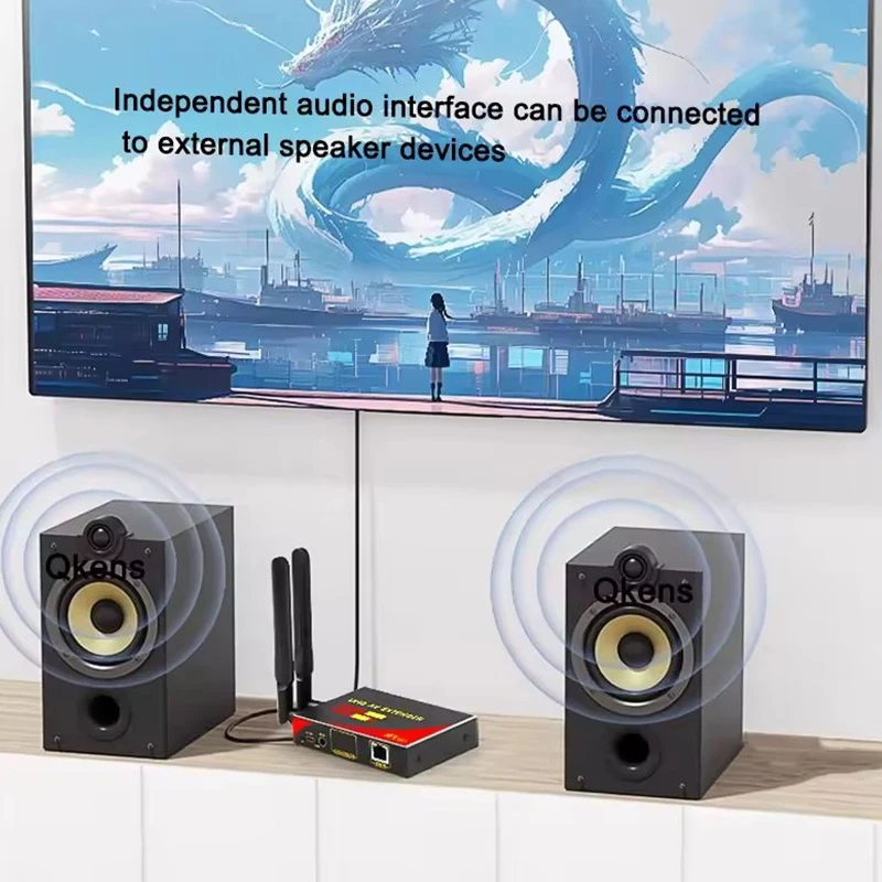 Obrázek 5: 1080p bezdrátový 4K HDMI video rádiový vysílač a přijímač sit' kabel extender 100m s IR vga pro kamera notebook PC na TV monitor
