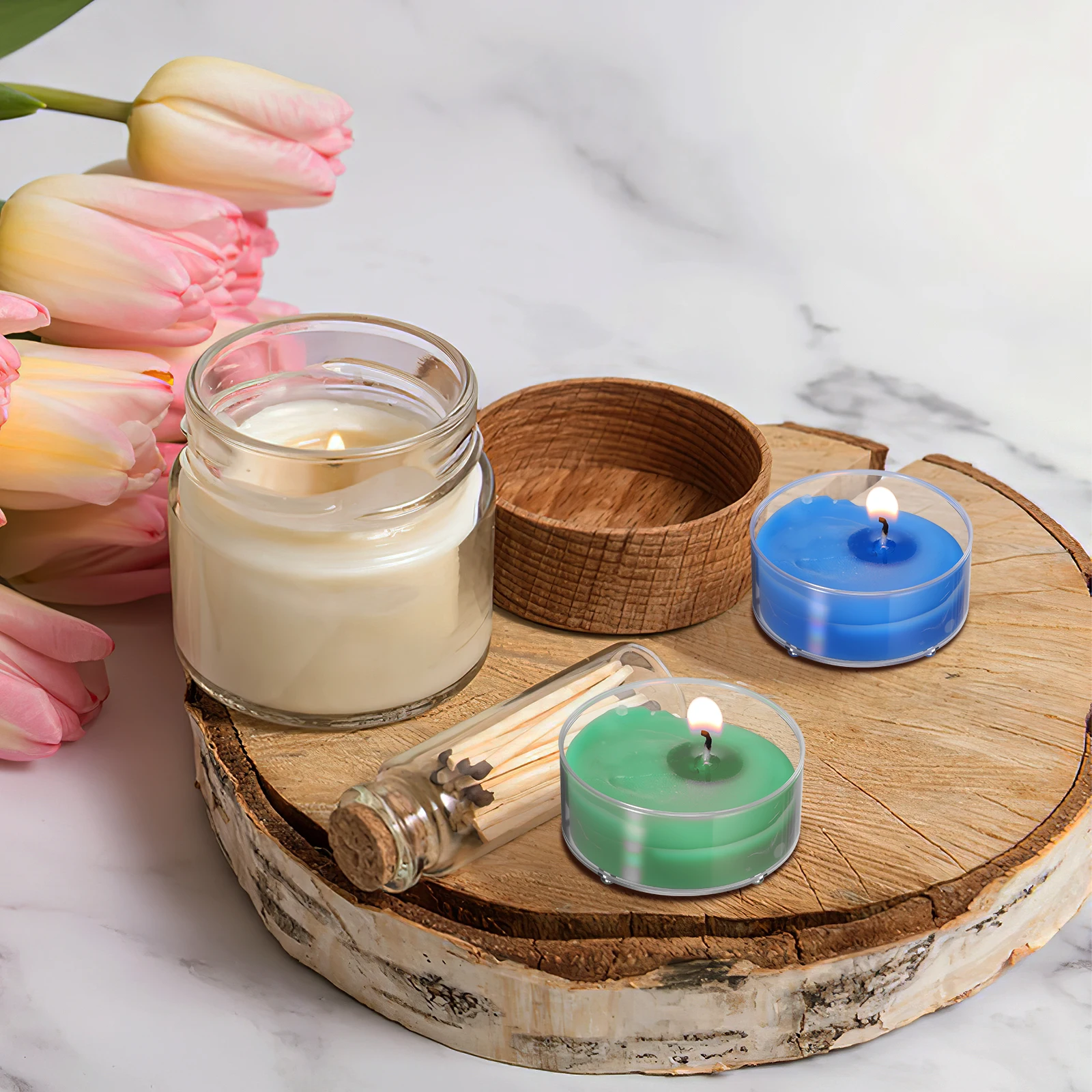 

100Pcs Holders Clear Plastic Cups Heat Resistant for Temple Church Home Decoration Votive Cups