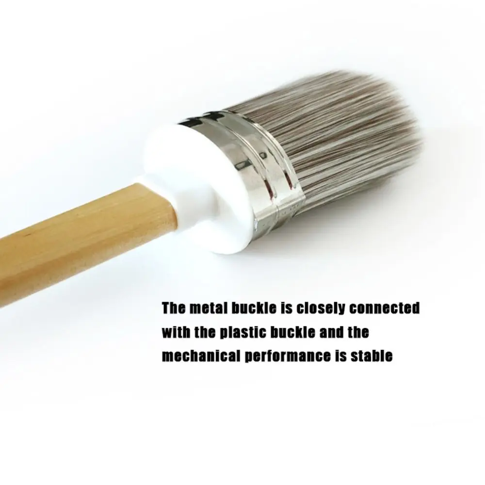 

Elliptical brush head Paint Brush Thickened Wooden handle Industrial Paint Brush Apply evenly Chemical fiber Wall Brushing Tools