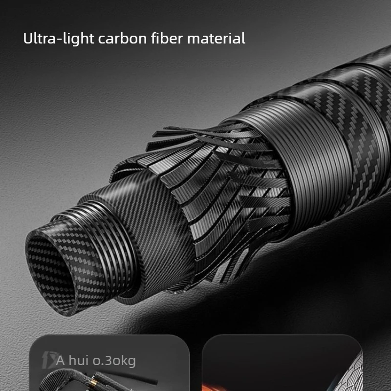 Lightweight Carbon Fiber Walking Cane for Elderly Non-slip Stable 100KG Load 10-level Adjustable Rehabilitation Assist