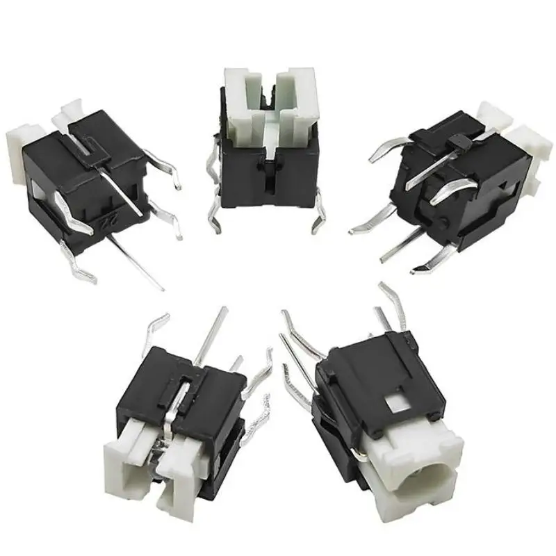 10Pcs 6x6mm LED Tactile Push Button Switch Self Reset Through Hole Momentary Push Button For Electronic DIY Project