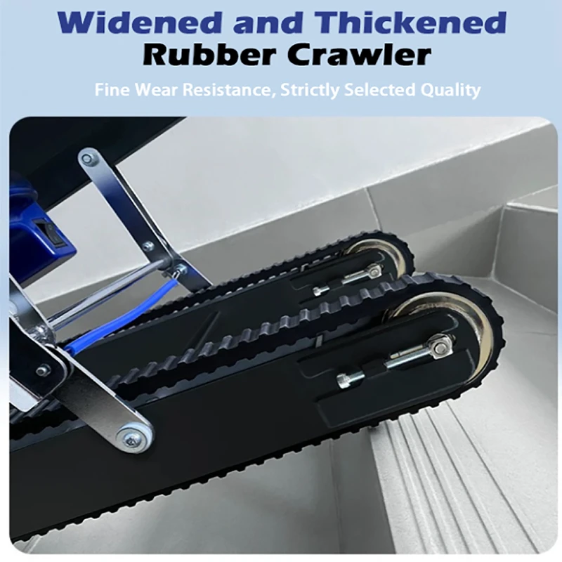 150kg Stair Climbing Vehicle Cargo Handling Cart Crawler-type Up and Down Stair Climber Folding Angle Adjustable Silent Electric