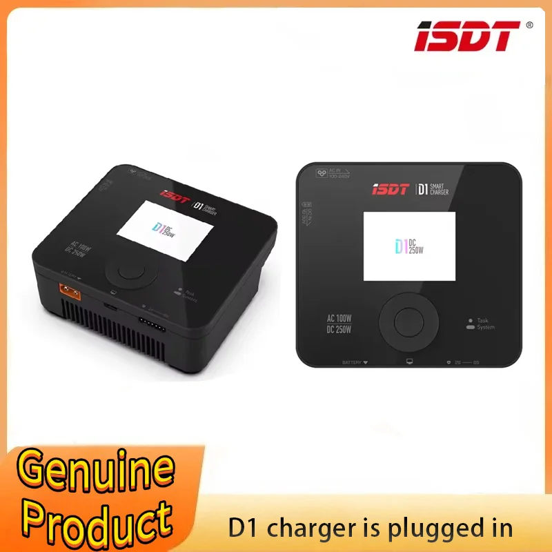 ISDT D1 AC 100W DC 250W 10A Dual Channel Smart Lipo Discharger Charger for 1-6S Lipo Battery RC Model