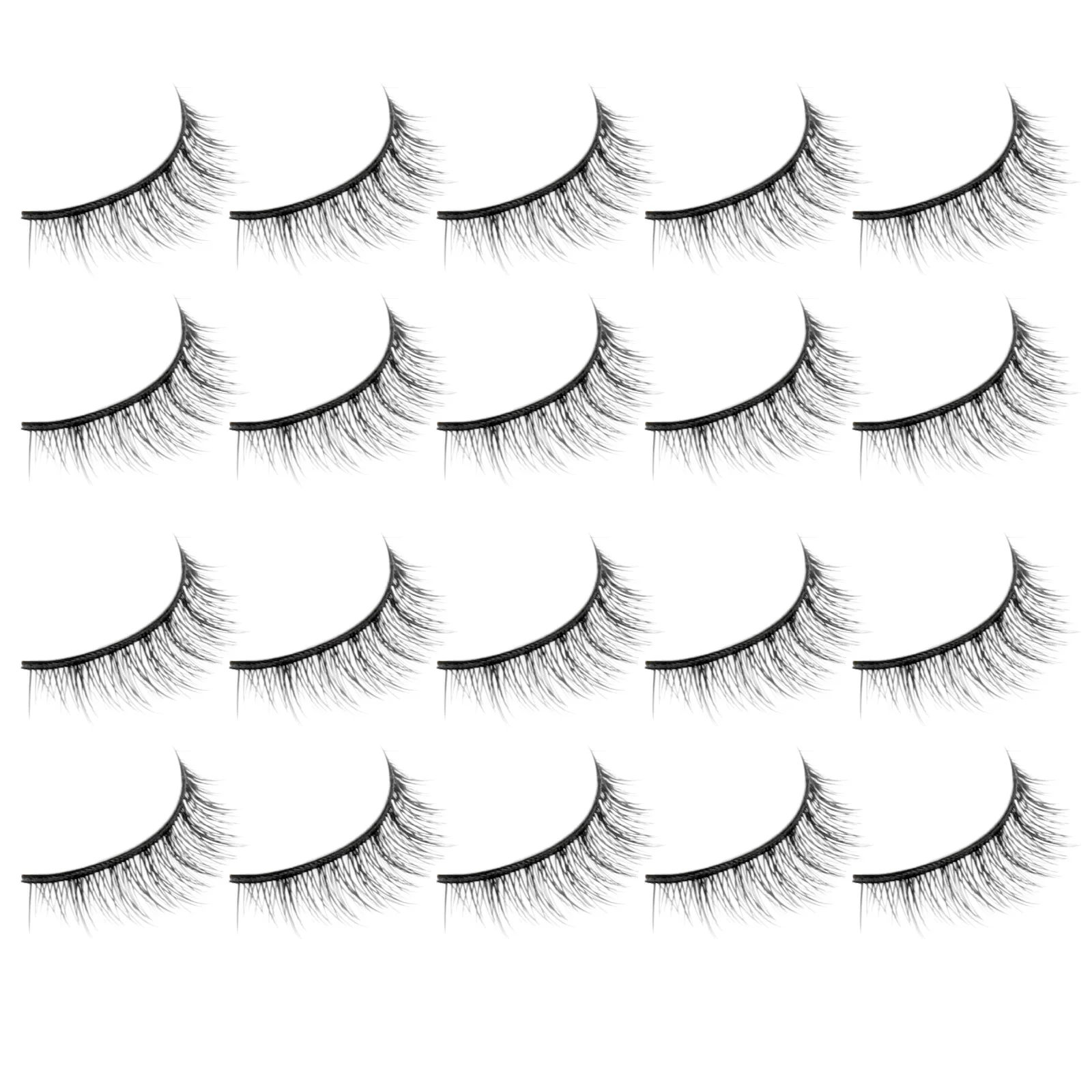 

10Pairs Fake Lashes Pack Natural False Eyelashes for Women Makeup Accessories Short Classic Style False Eyelashes