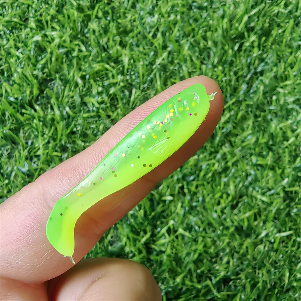 MUKUN 10 teile/los Shad Wurm Weichen Köder T Schwanz Jigging Wobbler Angeln Köder Tackle Bass Pike Aritificial Silikon Swimbait – Detail 14