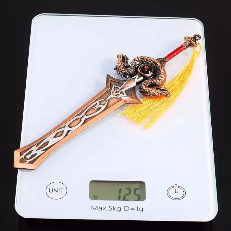 22cm World of Warcraft Weapon Sword Nefarian Ashkandi Greatsword of The Brotherhood Uncut Metal Model Game Peripheral Crafts Toy