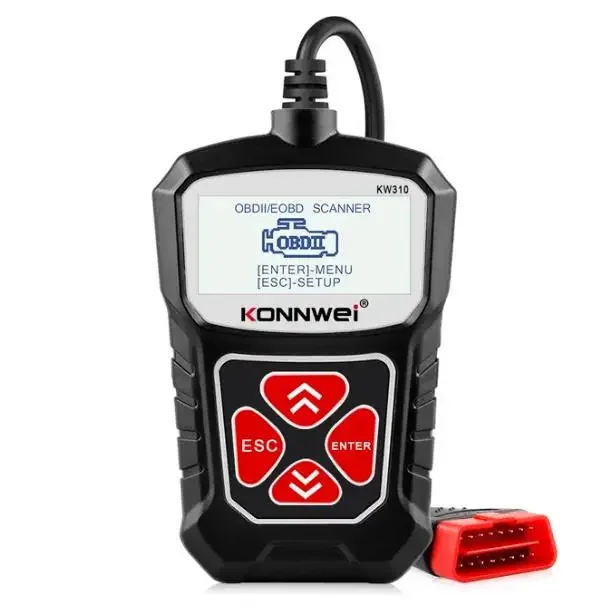 KW310 Scanner Car Diagnostic Tool Code Reader Check Engine Light Erasing Codes Read Vehicle Information For OBD 2 Car After 1996