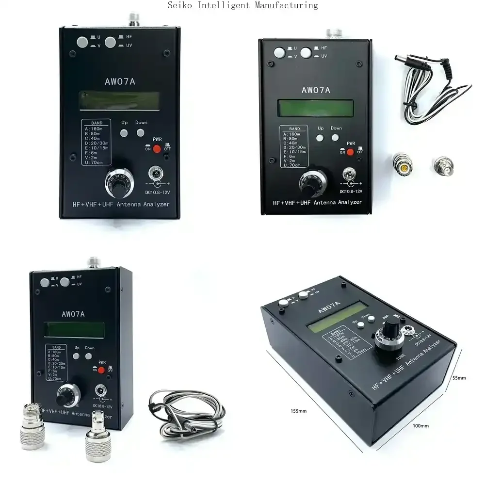JmTech AW07A HF +UV Spectrum Analyzers Multiband Antenna Analyzer 1.5-490MHZ SWR Antenna Analyzer 160M Measure Tool