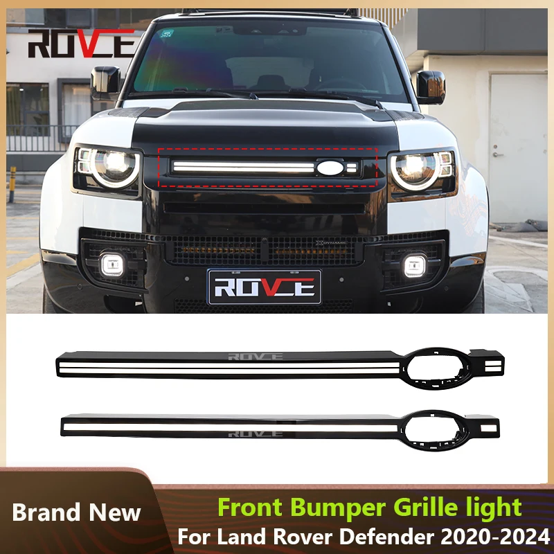 

ROVCE Front Bumper Grill Mesh with Led Dynamic Lights for Land Rover Defender 90 110 2020-2024 New Style Car Styling