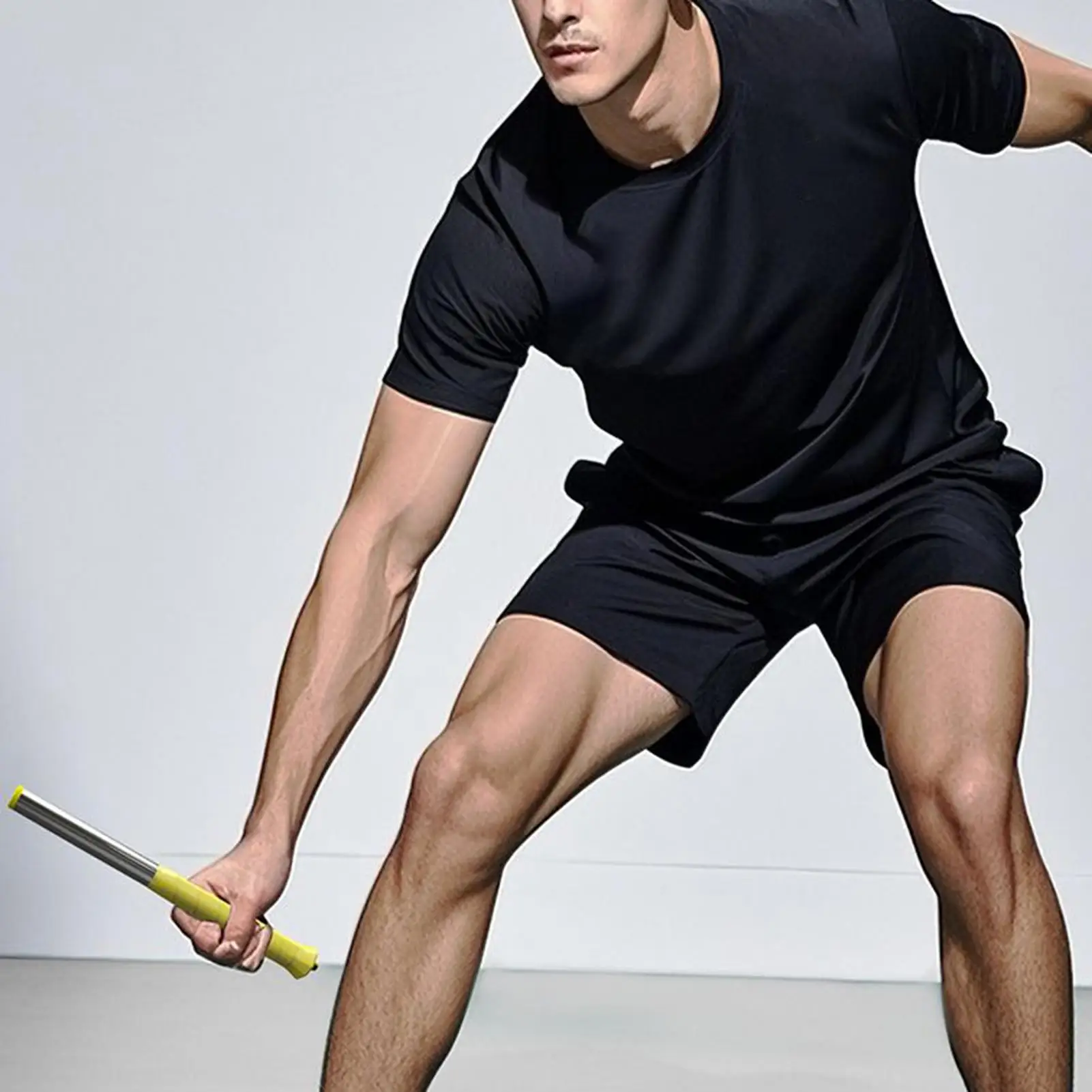 Treinador de balanço de raquete de badminton, aço inoxidável, antiderrapante, confortável, prático, ajuda para prática de balanço de badminton