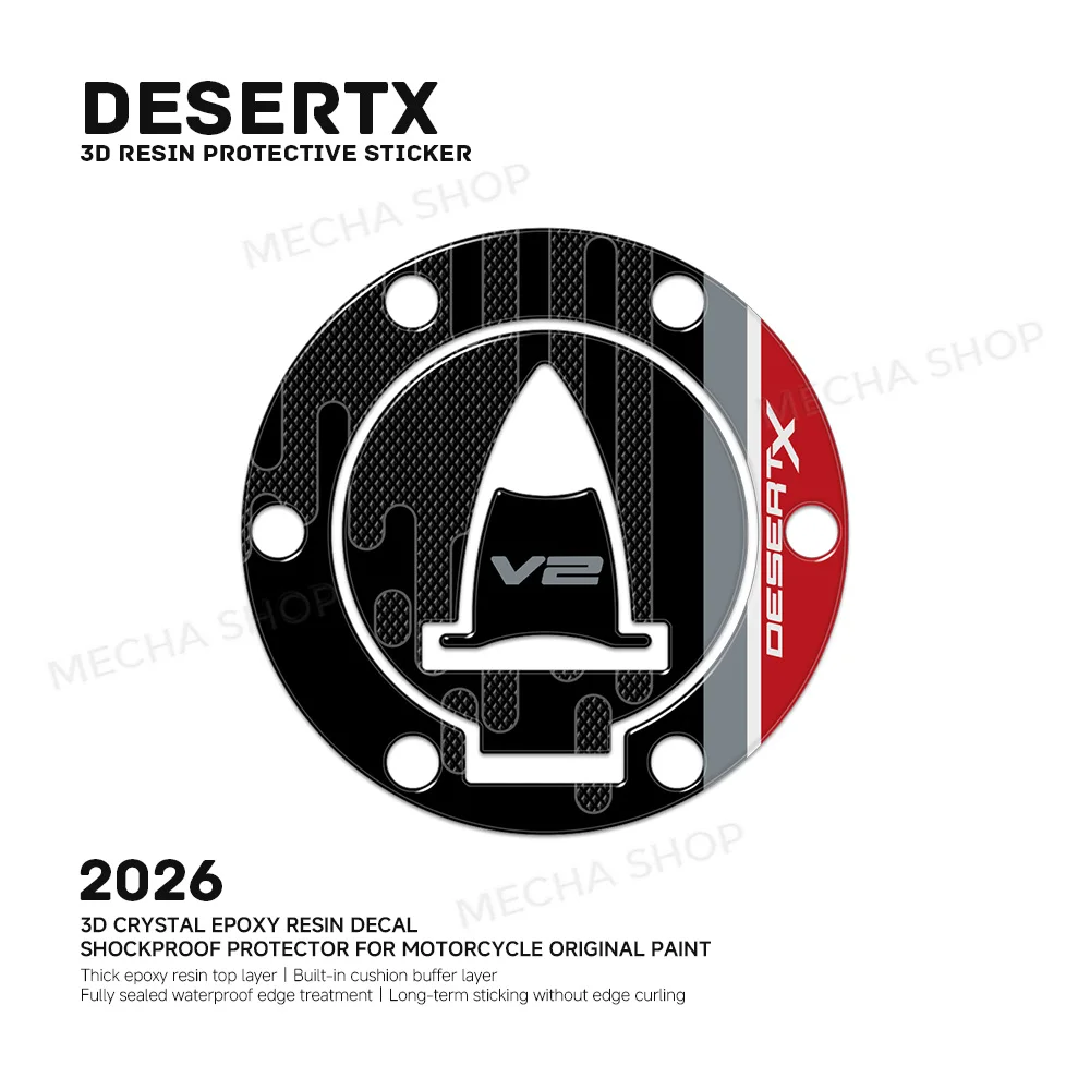 For DesertX 2026 Accessories Tank Cap Protection 3D Sticker Decal Kit