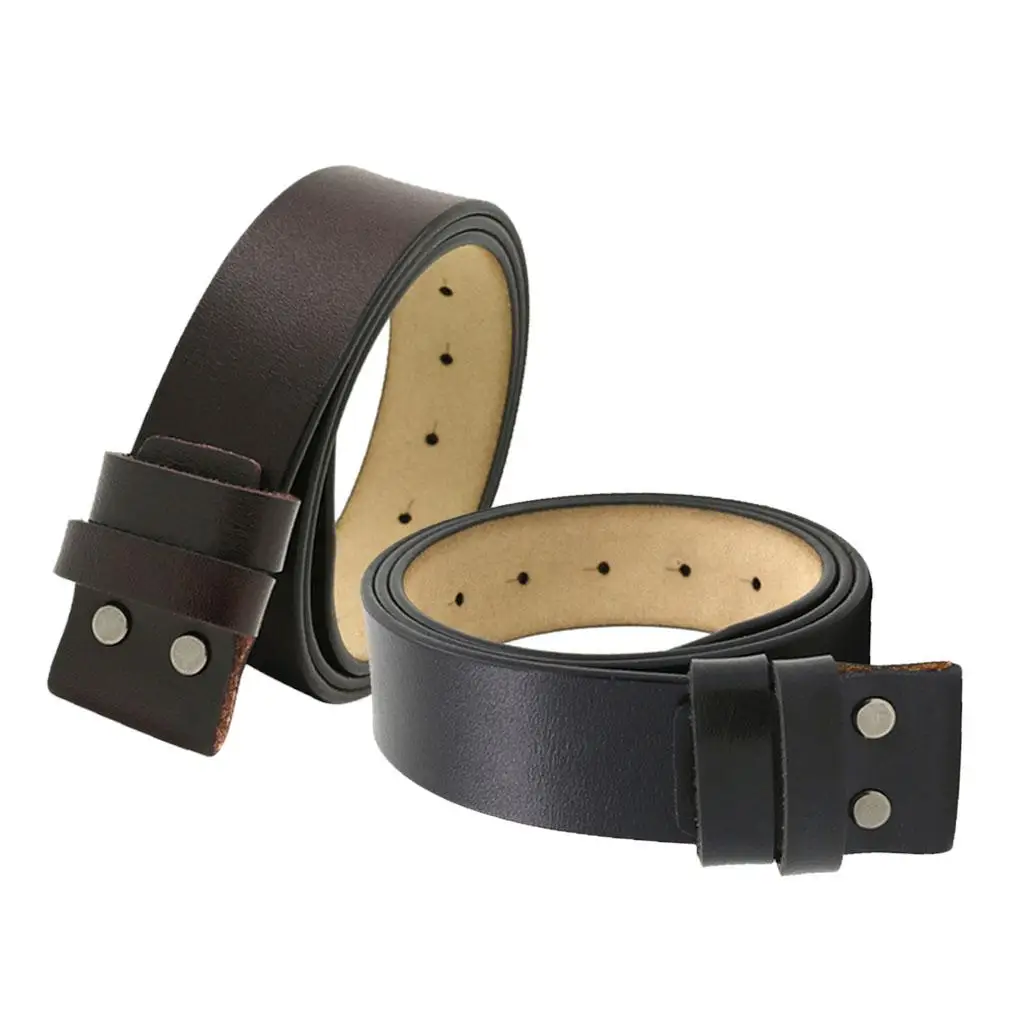 Mens PU Leather Belt Strap Adjustable No Buckle Waistbelt for Business Jeans Trousers Replacement