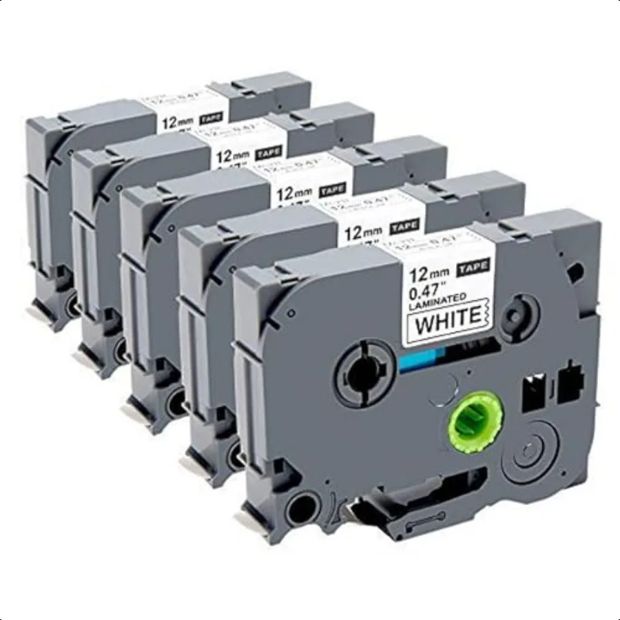 

Label Maker Tape Replacement for P Touch TZ Tape 12mm 0.47 Laminated White Ptouch TZe TZe231 Work with PTD210 PTH110 PTD600 PTD