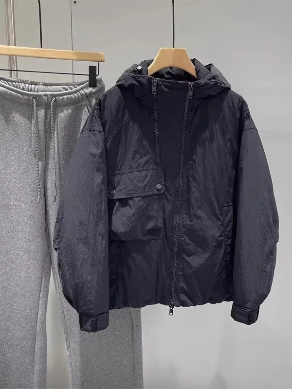 

Мужское пуховое пальто с капюшоном Jaet Thiened, теплое белое пальто Du down, повседневное пальто из полиэфирного волокна, зимнее новое поступление, корейская версия