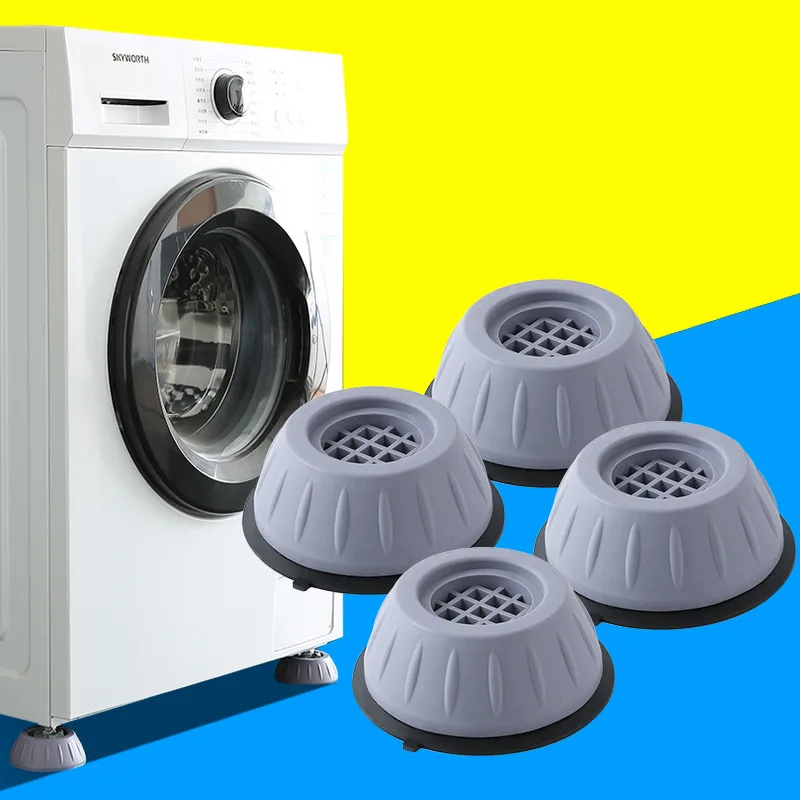 4 Stück stoßdämpfende Fußpolster für Waschmaschinen, rutschfeste Gummipolster, Möbel-Kühlschrank-Pads, hohe stoßdämpfende Pads