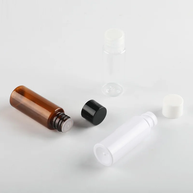 20ml X 100 White Empty Small Sample Cosmetic Bottles With Screw Cap,20cc Travel Size PET Bottles ,Sample Bottles,Lotion Bottle