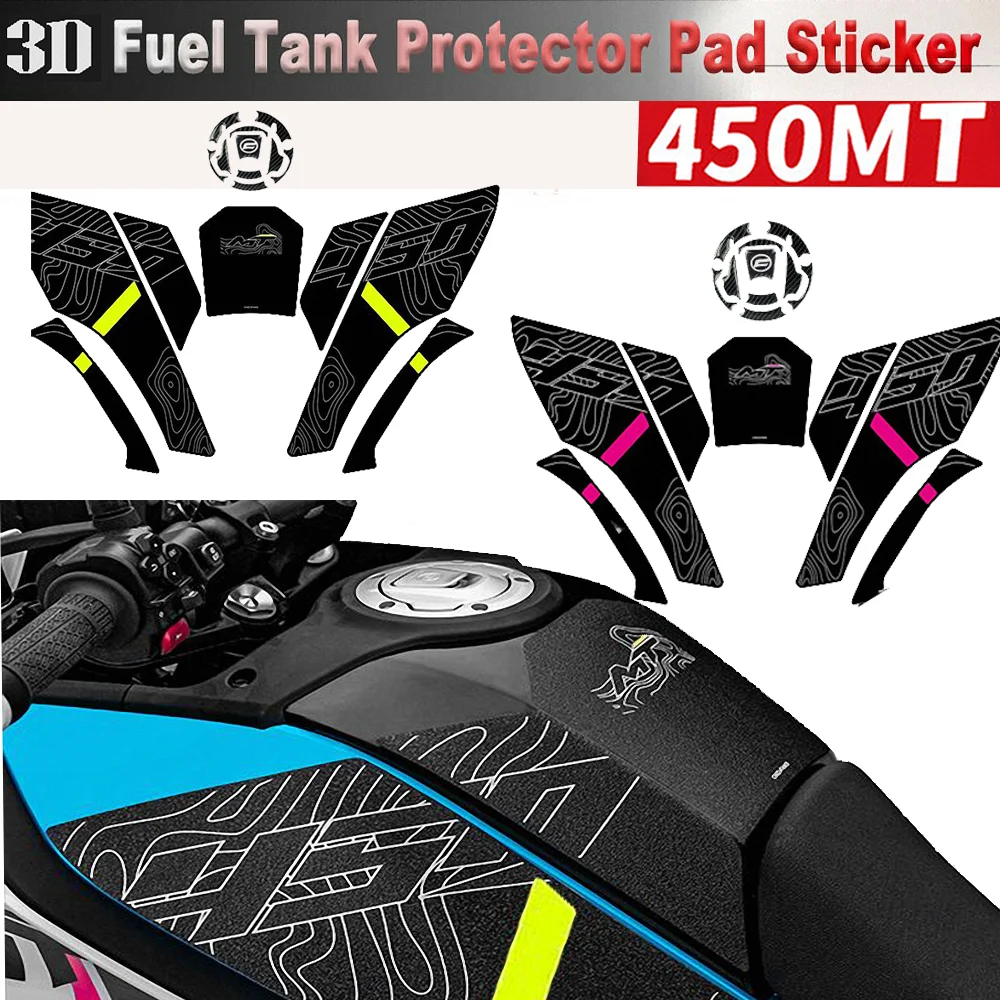 

For 450MT Tank Pad Cover Stickers Motorcycle Accesories Tankpad Fueltank Protector Carbon Decal CF MOTO CFMOTO MT450 MT 450 2025