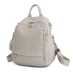 Zency Cowhide Leather Luxury Brand Women Backpack School Bag Travel Female Shopper Shoulder Bags Satchel Rucksack Commuter Girl