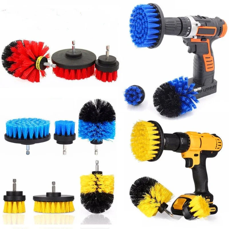 1/4PC Household Multifunctional Electric Drill Cleaning Brush Kitchen Bathroom Carpet Ceramic Tile Polishing Cleaning Disc Brush