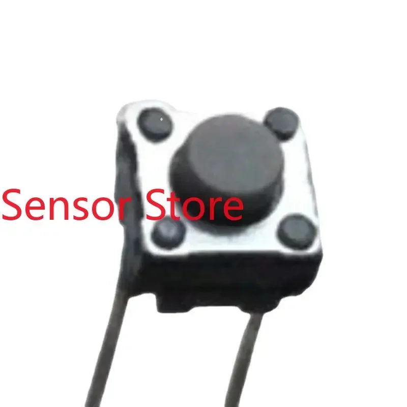10PCS Touch Switch Plug-in 2-pin 6*6*5 Key Microswitch Square Gray.