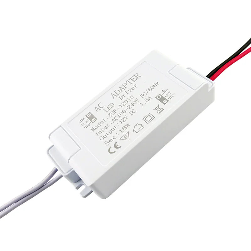 

AC 100-240V To DC12V LED Driver Power Supply 6W 12W 18W 24W 36W 48W 60W For Strip Home Improvement Power Supply Adapter