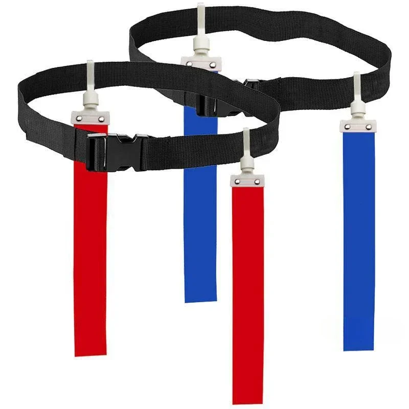 1PC Air Buckle Two Flags American Football Flag Professional Game Training Webbing Buckle Belt Rugby Waist Flag