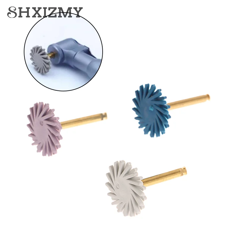 

1Pcs Dental Composite Resin Polishing Disc Wheel Kit Brush Burs Silicone With Diamond Disc 3 Step Polishing