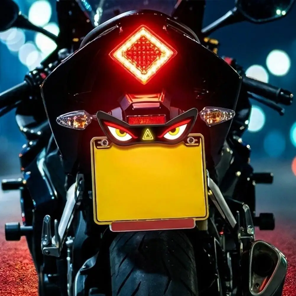 Motorcycle DEMON EYE Ambient Light LED Breathing Neon Light Animated Flashing Warning Lamp Motorcycles Modified Decoration view 4