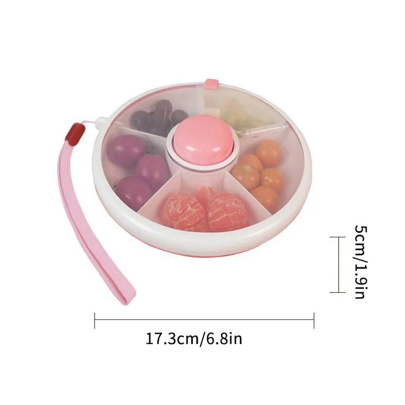Rotating Snack Container Kids Snack Spinner Bundle Candy Box Portable Snack Storage Box Table Melon Seed Plate Storage Boxes