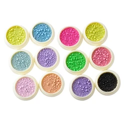 6 Bottles Metal  Steel Balls  Studs Mini Nails Caviar Beads Macaron  Art Beads for DIY  Art Decorations