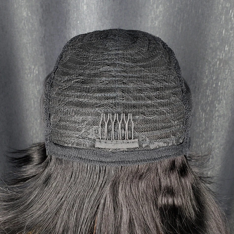 باروكات شعر بشري قصير، باروكة شعر برازيلي بقص عابث، مصنوعة آليًا بالكامل مع غرة للنساء، باروكات شعر بشري مفرود بطبقات