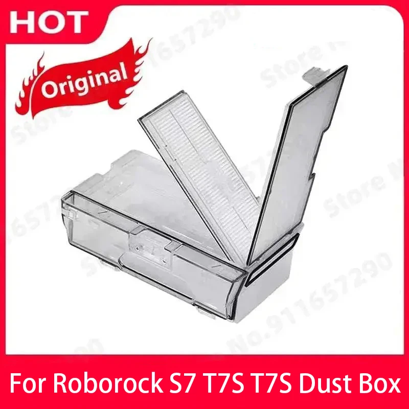 Original Roborock S7 S7MAXV T7S Plus Neue Staubbox für Staubsaugerroboter, Roboter-Staubbehälter mit Filterzubehör