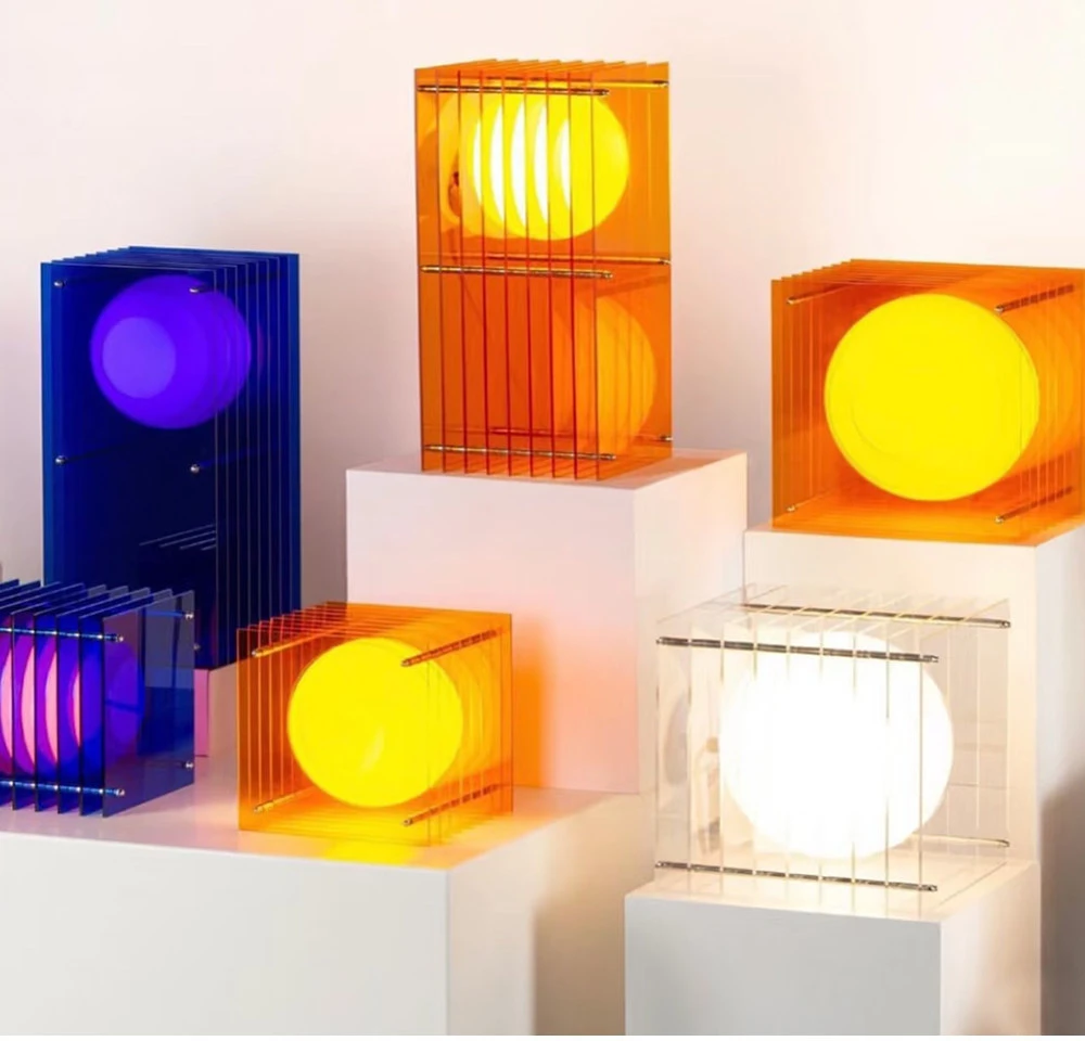 16 Color Acrylic Rechargeable Desk Lamp Bedroom Ambient Desktop Lamp Creativity Night Light Home Indoor Outdoor Decoration Gift