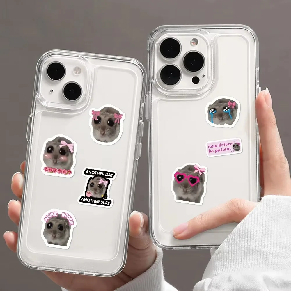 500 قطعة الكرتون مضحك متعة ميمي أنا مجرد فتاة حزينة الهامستر ملصقات DIY بها بنفسك سكرابوكينغ دفتر جراب هاتف محمول