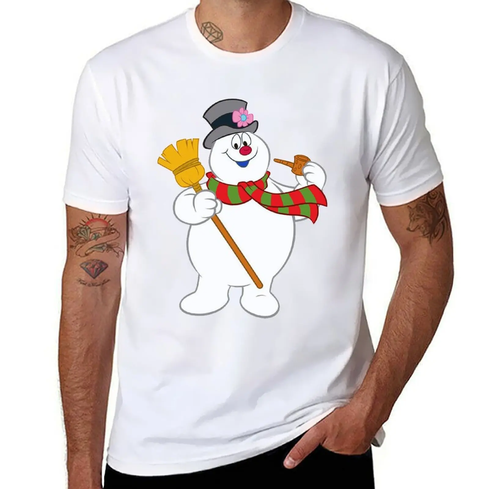 

Funky Curious George Frosty The Snowman T-Shirt funny t shirts cotton man t shirt graphic T-Shirt