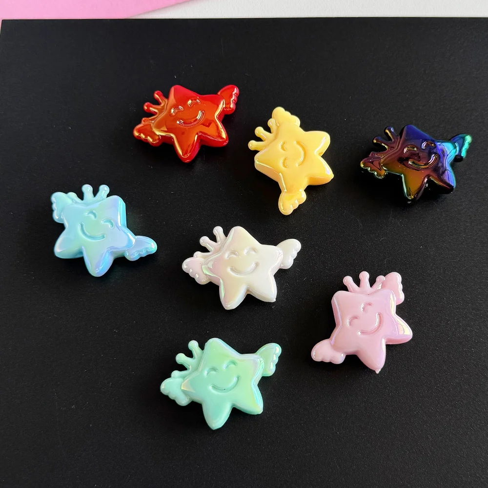 

Cordial Design 28*39MM 100Pcs Hand Made/Star Shape/Acrylic Beads/Aurora Effect/Jewelry Findings & Components/DIY Making #19258