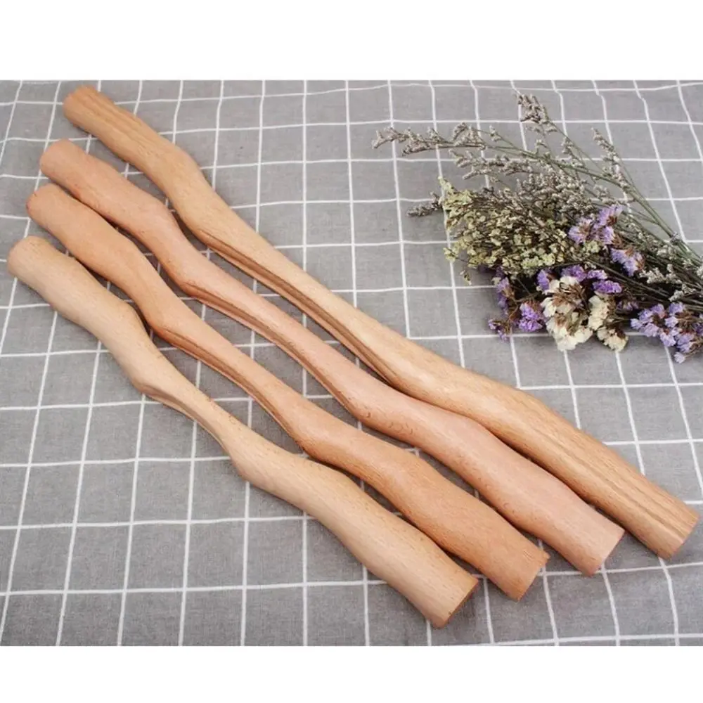 Handheld Gua Sha Massage Stick Acupressure Point Body Shaping Meridian Therapy Wand Beech Wood Relax Therapy Tool