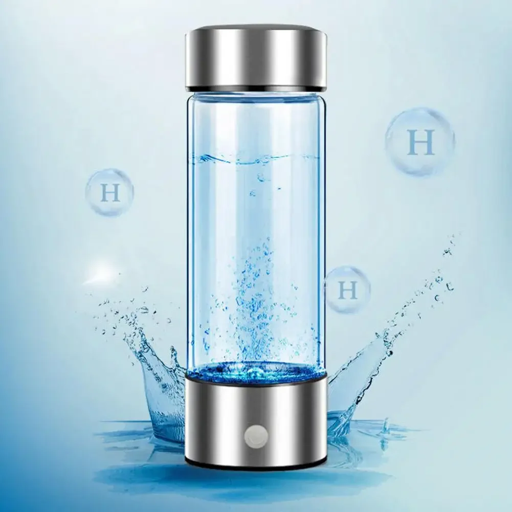 2024 New 420ML Portable Water Ionizer Bottle Rechargeable Negative Ion Watering Cup Hydrogens-rich Water Cup Water Generator USB