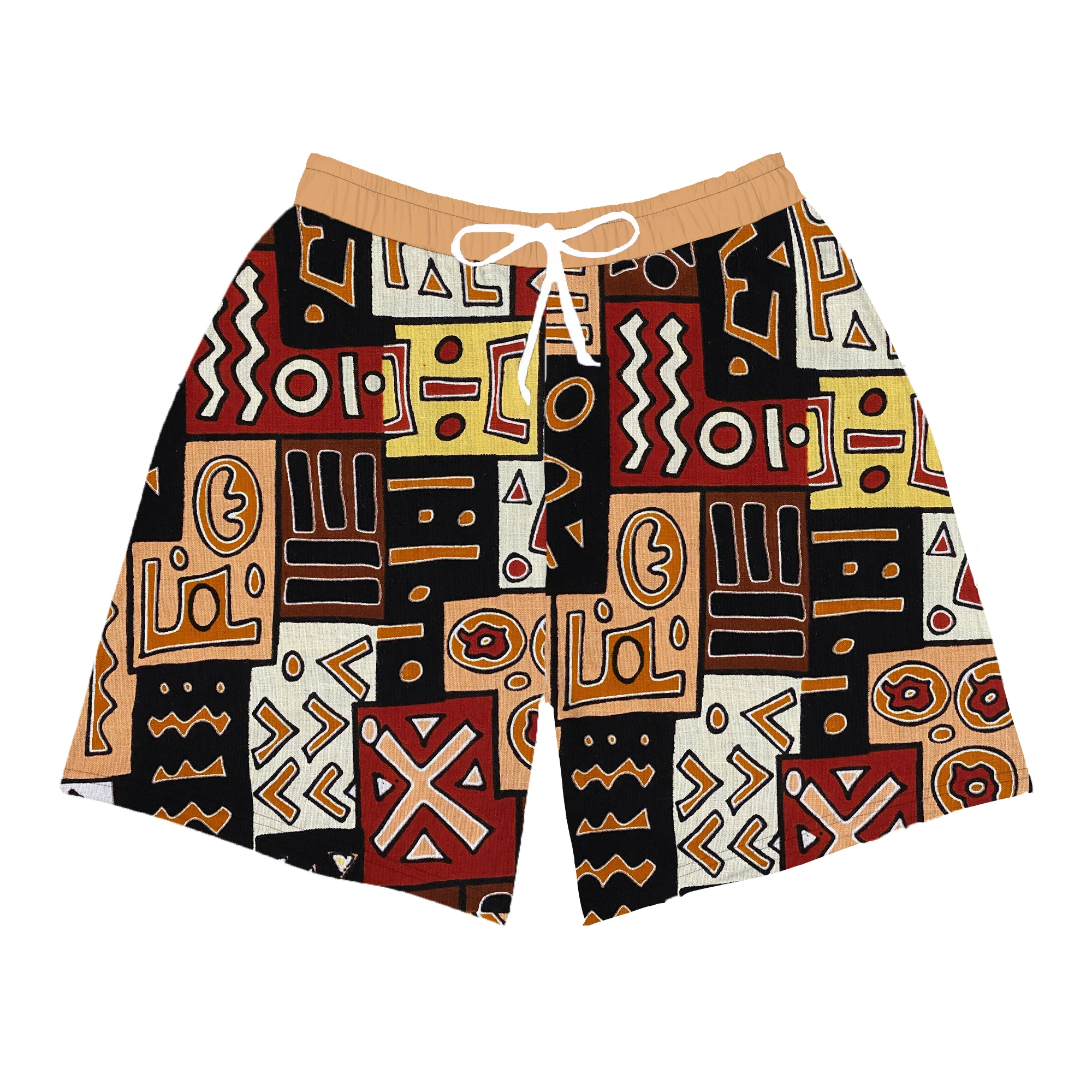 

Мужские модные спортивные шорты с абстрактным принтом, летние дышащие свободные шорты для бега, удобные уличные повседневные брюки