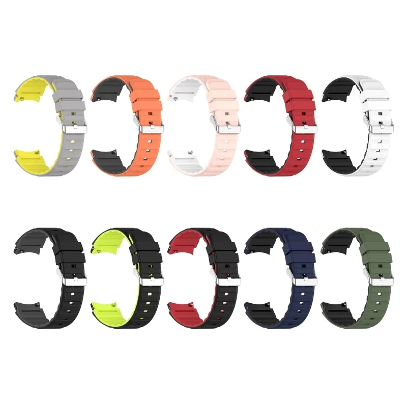 Compatible for Watch 6/5/4/3 Band Fashion Adjustable Silicone Washable Strap Silicone Wristband Bracelet Waterproof Loop