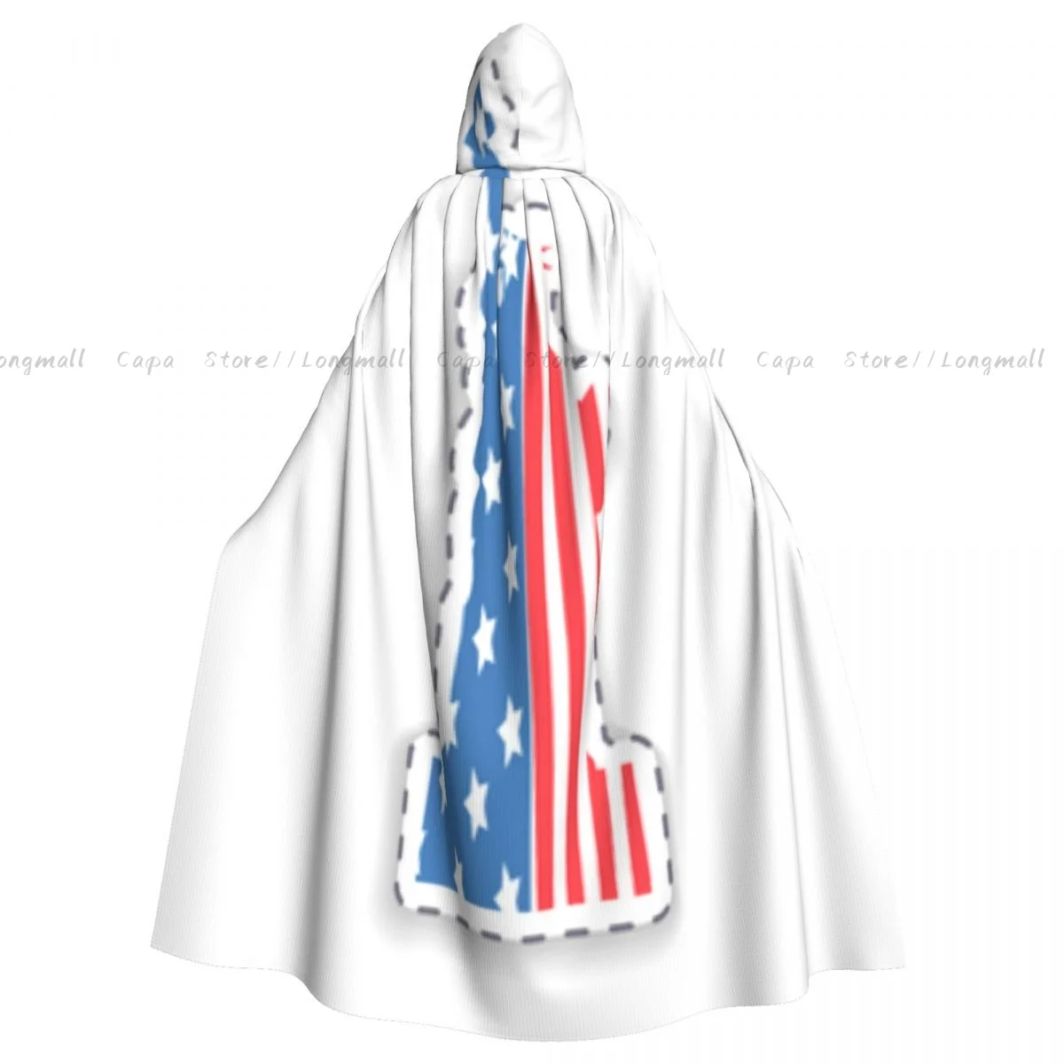 Witch Cloak Flag Of United States Of America Statue Of Liberty Halloween Cosplay Costume Unisex Adult Cloak Retro Ages Cape