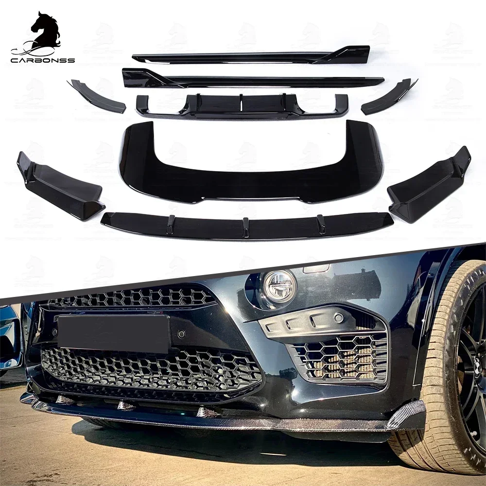 

Gloss Black ABS BK Body Kit Front Lip Rear Diffuser Side Extensions Spoiler Mirror Cover for BMW X5M F85