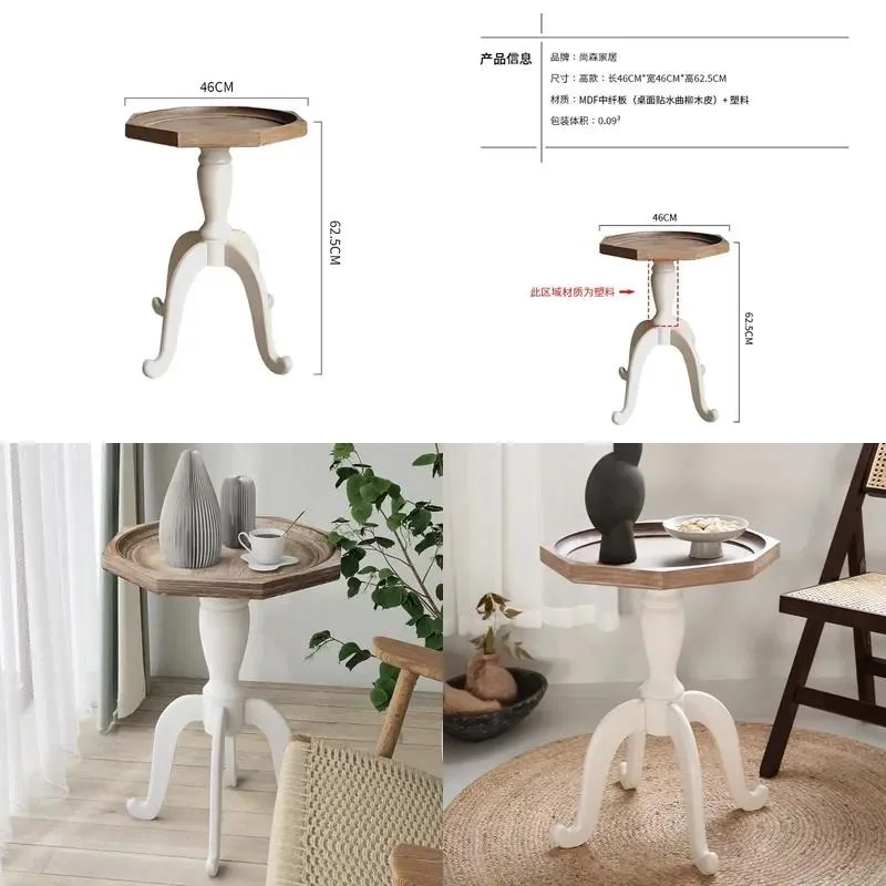 for High-quality material cabinets Home decoration Solid wood Top European modern wood Metal Exotic wooden coffee table
