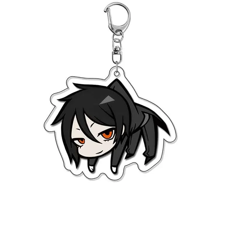 Anime Black Butler Keychain Cartoon Ciel Phantomhive Sebastian Michaelis Acrylic Bag Tag Keyring Pendant Accessory image 3