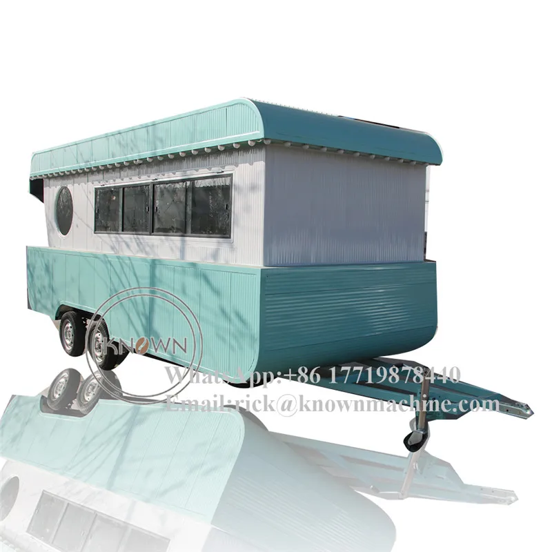 Mobile customized 4m boat/ship shape street shop coffee food cart trailer snack vending kiosk for sale