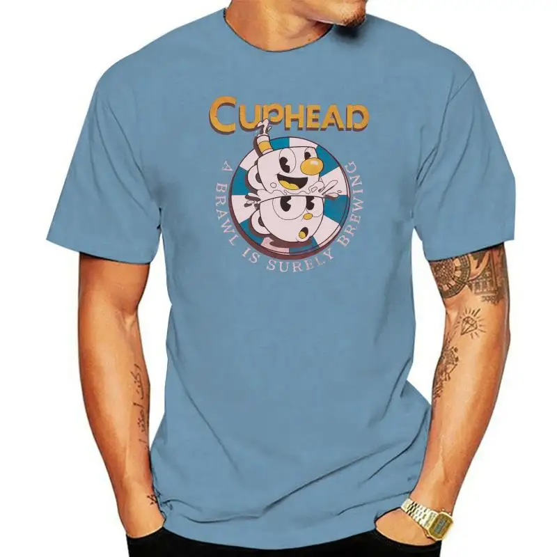 Summer 2022 tshirt Brewing Mens Graphic T Shirt harajuku Cuphead Brawl is